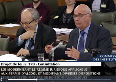 Séance de consultation Commission des Institutions - Projet de loi 170