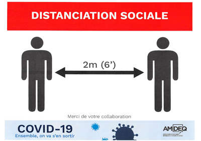 COVID-19 Distanciation sociale